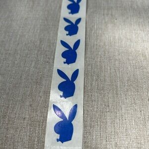 Vintage Playboy Bunny Logo Stickers Roll Blue Rabbit Head Decals